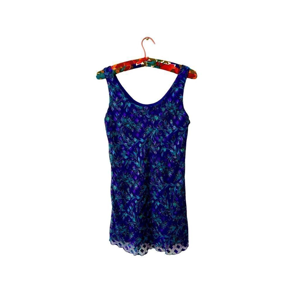 Patra | vintage purple and blue printed dress